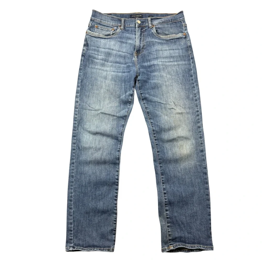 Lucky Brand 221 Straight Leg Jeans Mens 34x32 (33x30) Blue Denim Medium Wash
